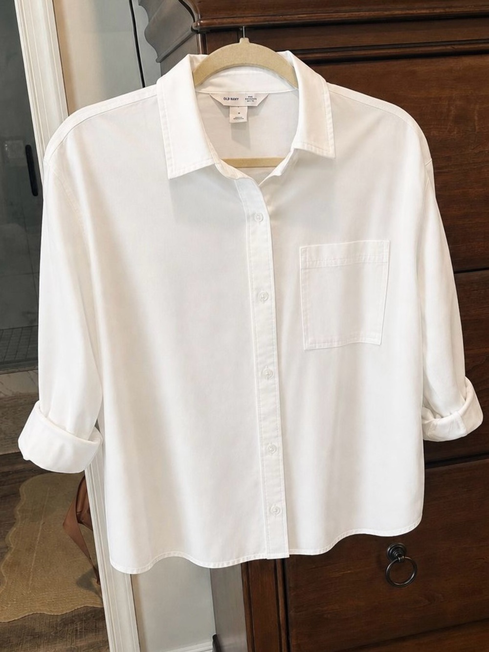 Old Navy White Relaxed Button-Up Shirt